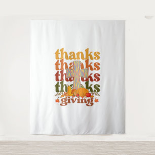Thanks Giving Cross Pumpkin Tapestry
