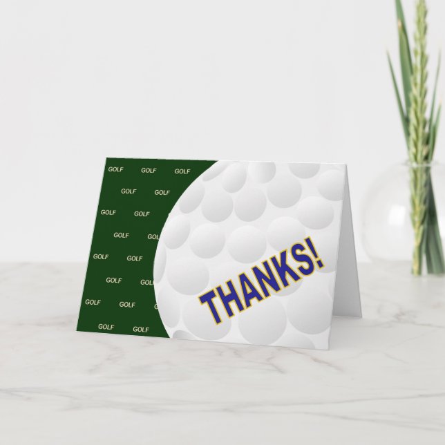 Thanks! - Golf Thank You Card (Front)