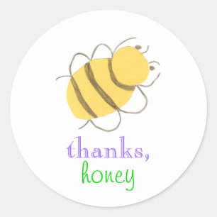 "Thanks honey" bee sticker