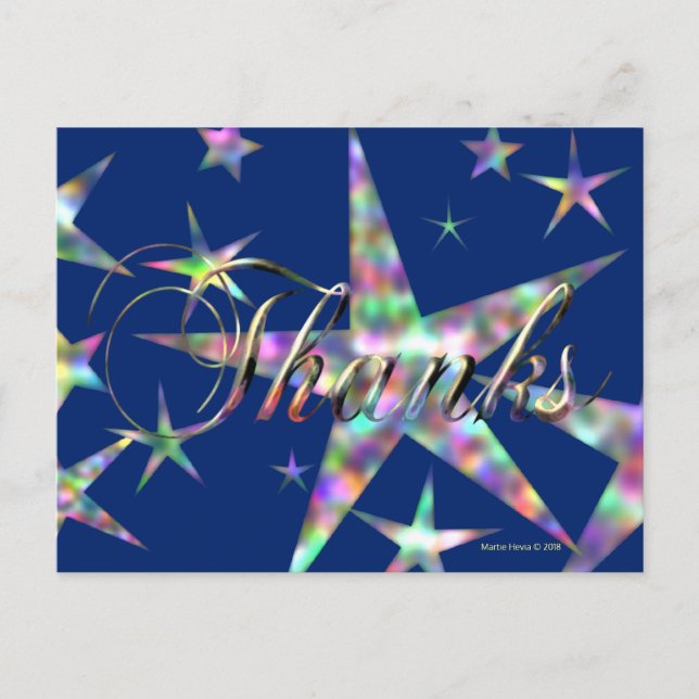 Thanks in Blue | Blue Beach Song™ Postcard (Front)