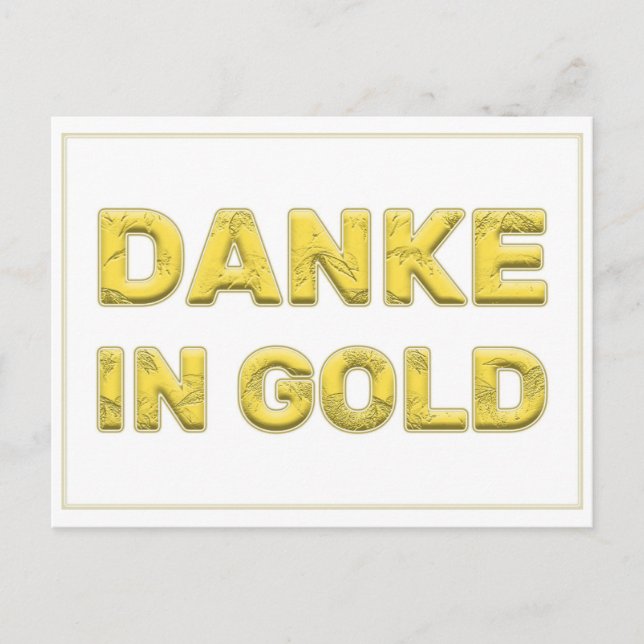 Thanks in gold! postcard (Front)