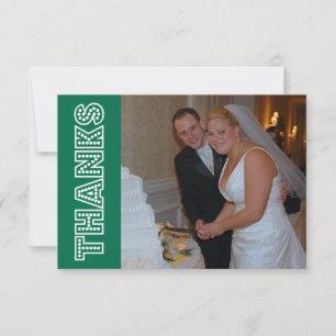 Thanks In Lights Thank You Notecard (Green)