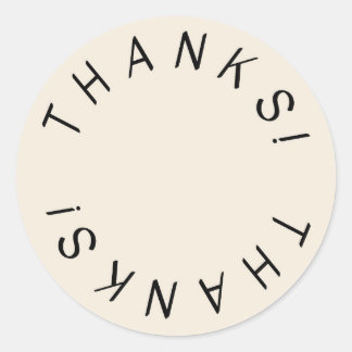 Thanks! Minimal Simple Design Thank You Sticker