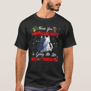 Thanks Mom And Dad And Merry 1st Christmas To Cat T-Shirt