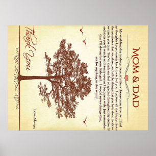 Thanks Mum and Dad Gift,Mother's/Father's Day Gift Poster