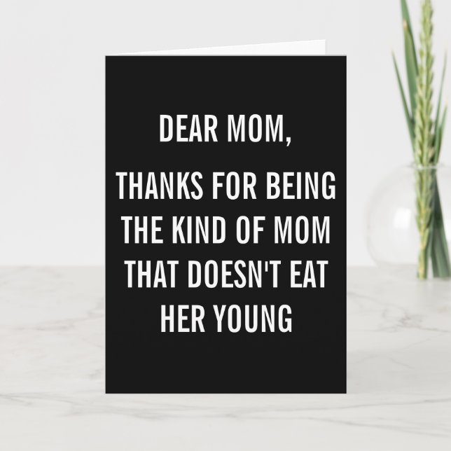 Thanks Mum Funny Thank You Card (Front)