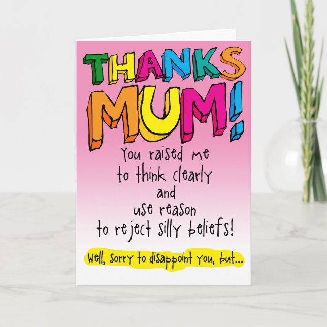 THANKS MUM! Mother's Day - Thank You Card (Front)