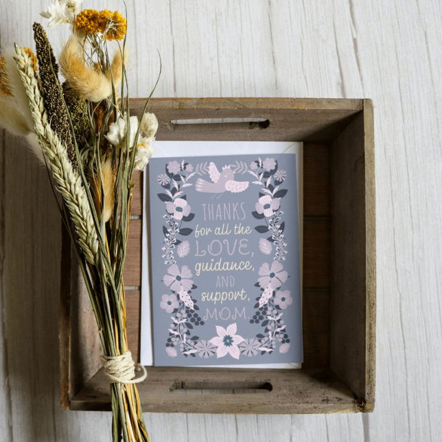 Thanks, Mum Scandinavian Folk Art Appreciation  Holiday Card (Creator Uploaded)