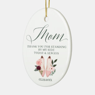 Thanks Mum   Standing by My Side Watercolor Heels  Ceramic Tree Decoration