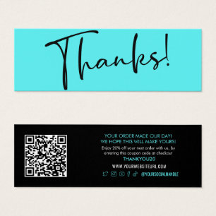 Thanks! Neon Modern Discount with QR code Insert