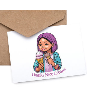 "Thanks Nice Cream!" fun Ice Cream Cones