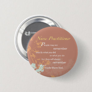 Thanks Nurse Practitioner, Brown 6 Cm Round Badge