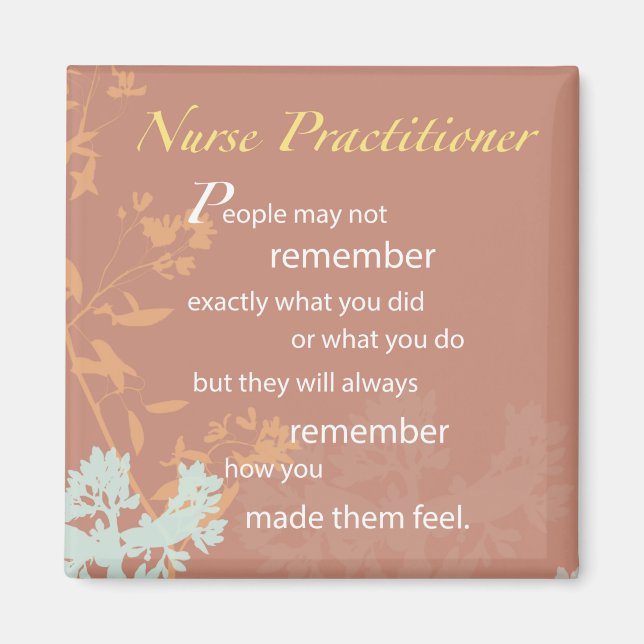 Thanks Nurse Practitioner, Brown Magnet (Front)
