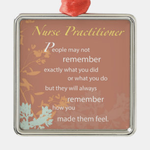 Thanks Nurse Practitioner, Brown Metal Tree Decoration