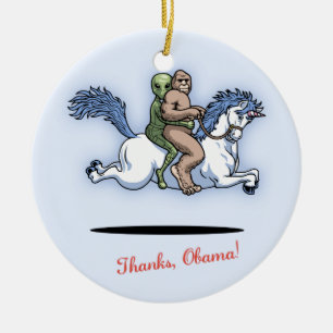 Thanks, Obama! Ceramic Tree Decoration