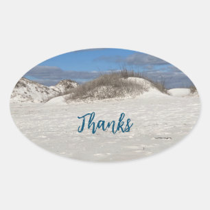 Thanks Oval Sticker