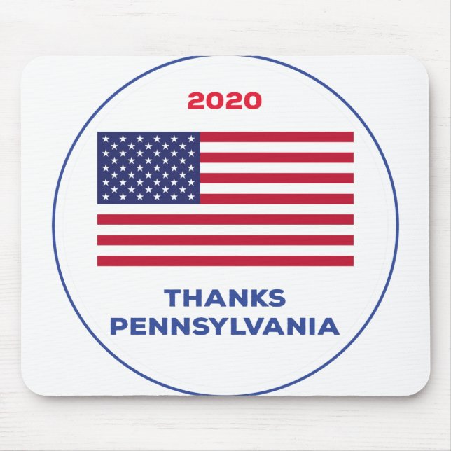 Thanks Pennsylvania 2020 Election Mouse Mat (Front)