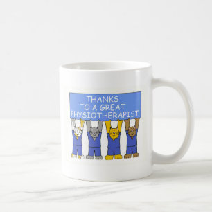 Thanks Physiotherapist Cartoon Cats Coffee Mug