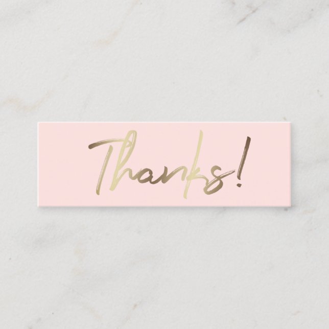 thanks pink background discount card (Front)