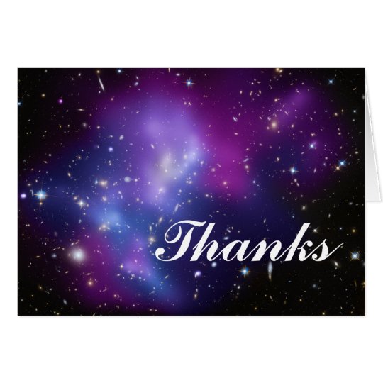 Thanks Purple Galaxy Cluster Card