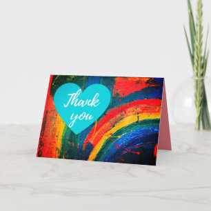 Thanks Rainbow Thank You Card