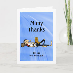 Thanks Retirement Gift Rip VanWinkle personalise T Thank You Card