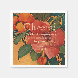 🌹 Thanks Rose Romance: Art Nouveau Splendour Napkin