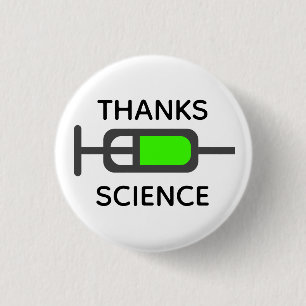 Thanks Science  3 Cm Round Badge