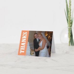 Thanks Shoot Out Thank You Notecard (Orange)