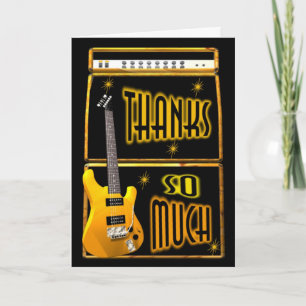 Thanks so Much Guitar Thank You Card