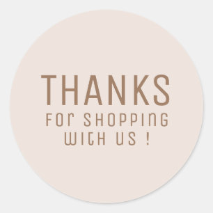 THANKS SO MUCH Minimalist Blush Pink Round Classi Classic Round Sticker