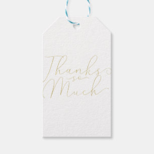 Thanks So Much Thank You Gold Script Type Favour Gift Tags