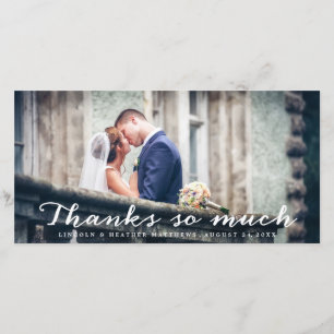 Thanks so Much Wedding Thank You Photo Card