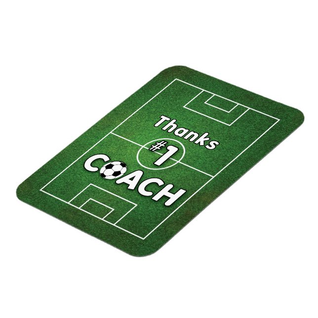 Thanks Soccer Coach Grass Field Magnet (Left Side)