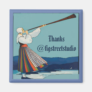 Thanks,Sweden, edit or add  text Magnet