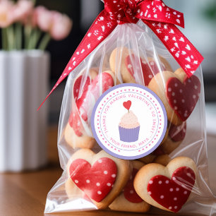 Thanks Sweet Valentine's Favour Classic Round Sticker