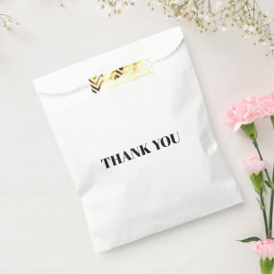 Thanks, Thank you, black white gift Favour Bags