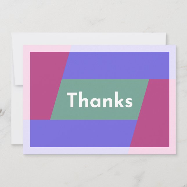 "Thanks" Thank You Card (Front)