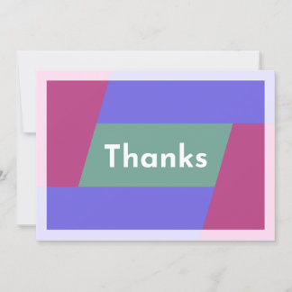 "Thanks" Thank You Card