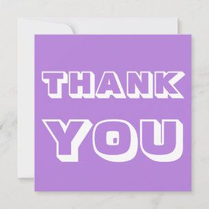 Thanks, Thank you, lavender white Card