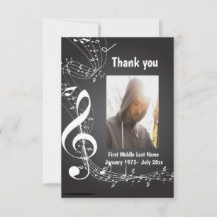Thanks Thank you Music Notes background