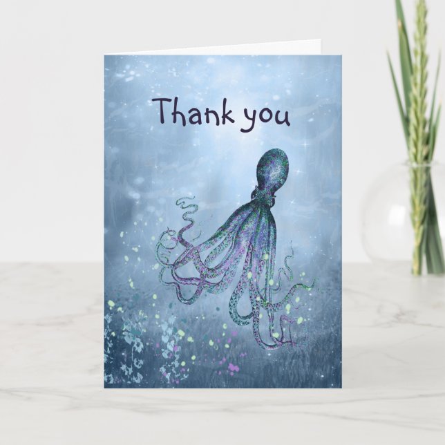 Thanks Thank you Octopus Could Hug You Card (Front)