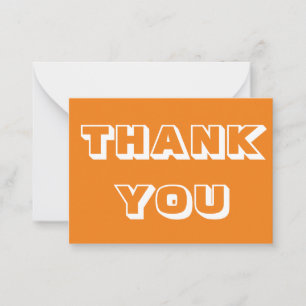 Thanks, Thank you, orange white card