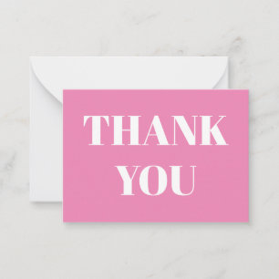 Thanks, Thank you, pink white card
