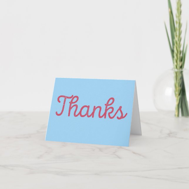 Thanks, that was nice. card | Red/Blue (Front)