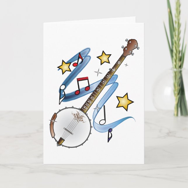 Thanks to a Banjo Teacher Thank You Card (Front)