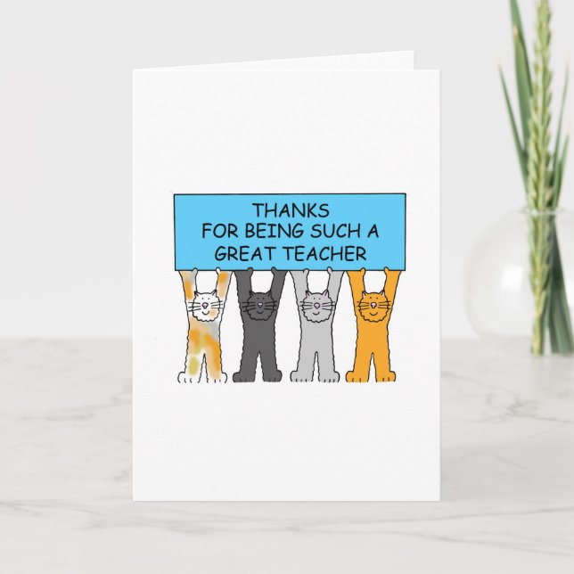 Thanks to a Great Teacher Thank You Card (Front)