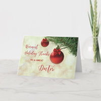 Thanks to Doctor Christmas Tree Ornament