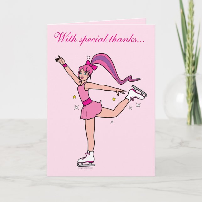 Thanks to Ice Skating Coach Card (Front)
