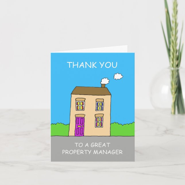 Thanks to Property Manager Card (Front)